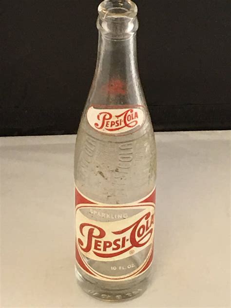 New Listing 1928 EXMORE VA DRUM STYLE PEPSI COLA EMBOSSED SODA BOTTLE EASTERN SHORE VIRGINIA. $25.00. 1 bid. $11.00 shipping. ... Vintage 1957 Embossed Pepsi-Cola Glass Soda Bottle 12 Fl. Oz. ... Vintage Pepsi Cola Co Soda Fountain Syrup Bottle One Gallon Jug. $15.00. 0 bids.